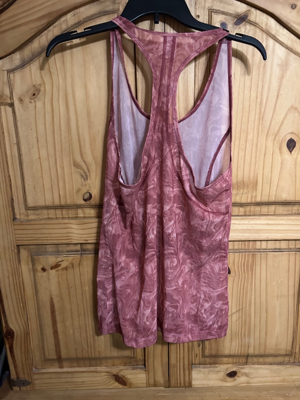 NWT BCG Printed Mesh Razorback Workout Top - Picture 2 of 5